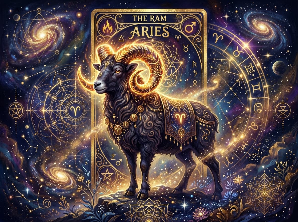 Aries Zodiac Illustration