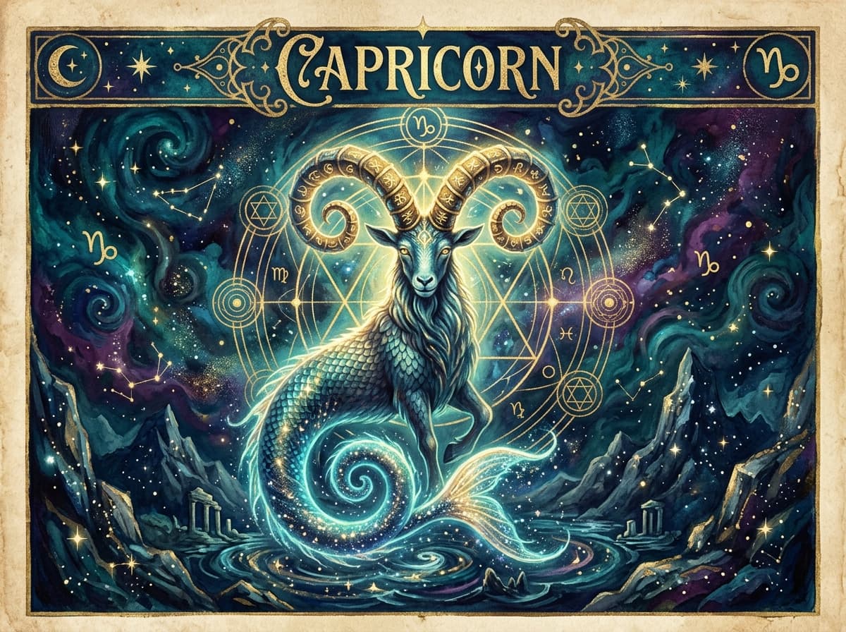 Capricorn Zodiac Illustration