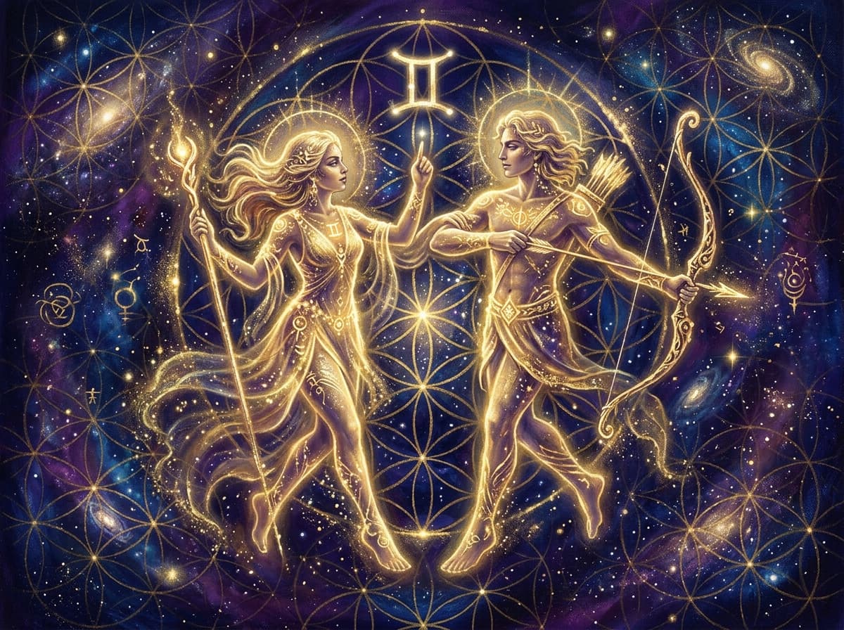 Gemini Zodiac Illustration