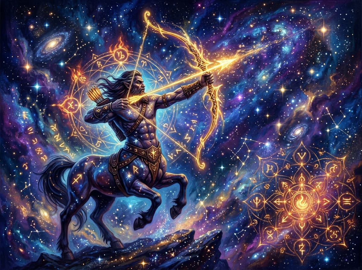 Sagittarius Zodiac Illustration