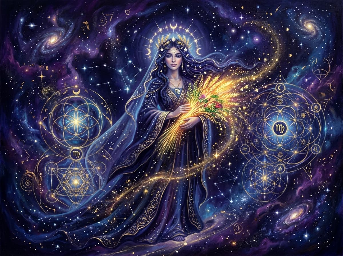 Virgo Zodiac Illustration