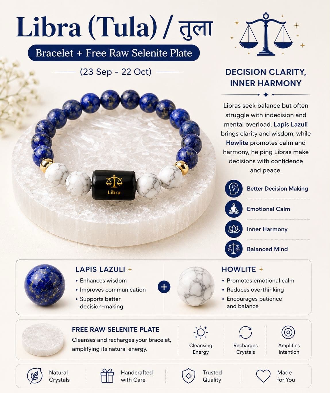 Libra (Tula) Zodiac Bracelet